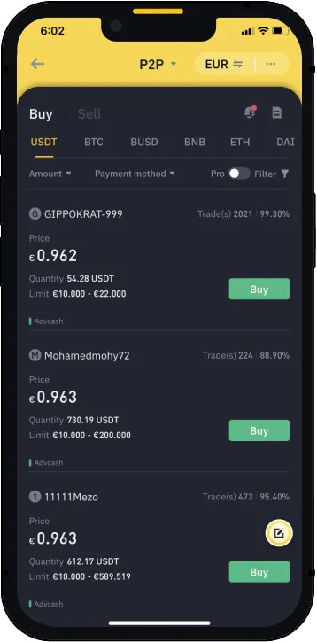 Binance App - 界面设计
